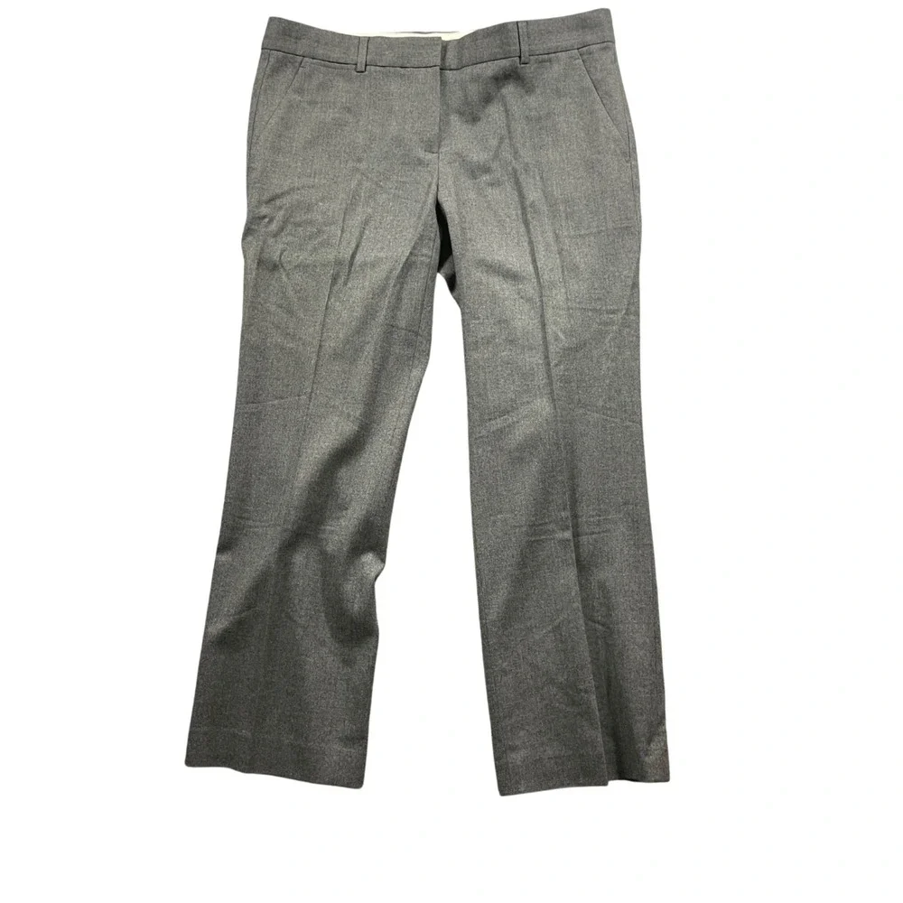 Theory 10 Gray Dress Pants Capri Wool Spandex Slit Pockets‎ Business
